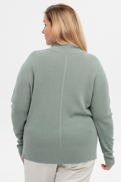 Джемпер с разрезами из кашемира и Мериноса AREOLA 10464 абсент - фото 8