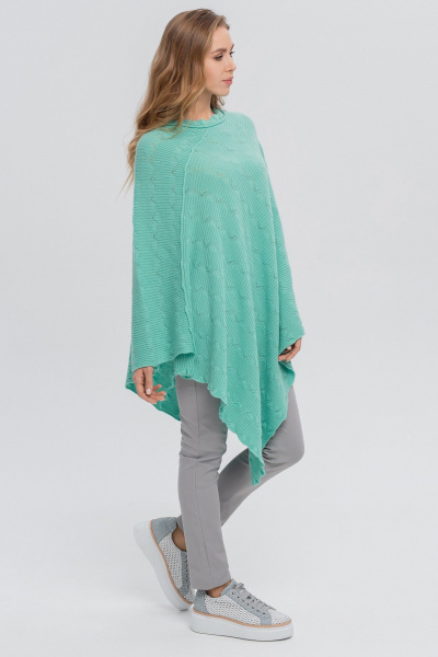 Зеленая кашемировая накидка для уютных образов AREOLA 10594 мятный - фото 3