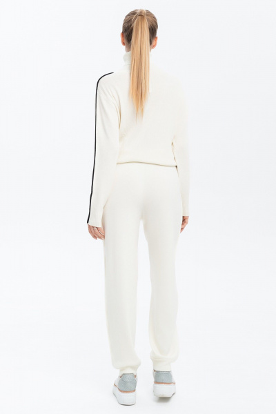 Молочные прямые брюки из кашемира и мериноса AREOLA 10791 жемчуг/рост_164 - фото 8