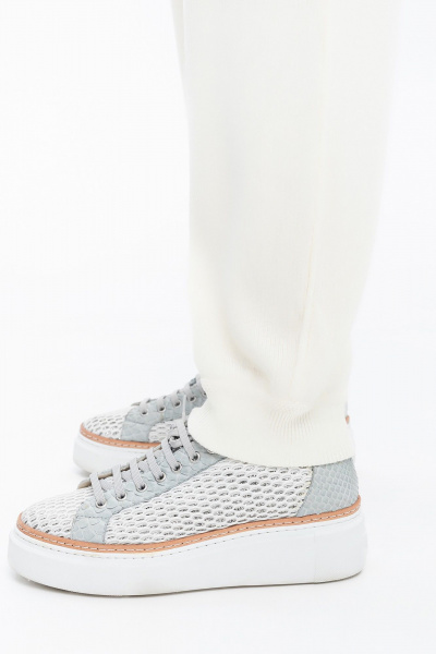 Молочные прямые брюки из кашемира и мериноса AREOLA 10791 жемчуг/рост_164 - фото 10