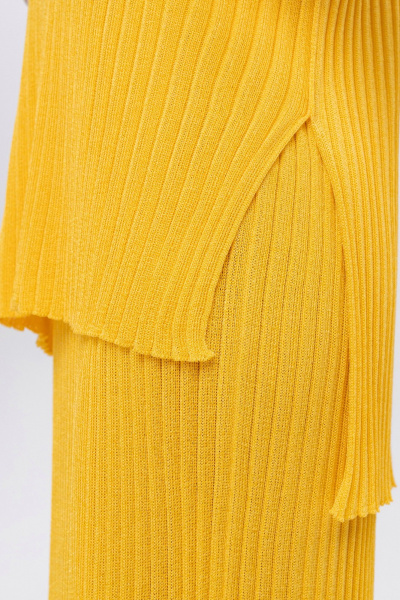 Желтые брюки плиссе из итальянской вискозы AREOLA 10793 солнце - фото 6
