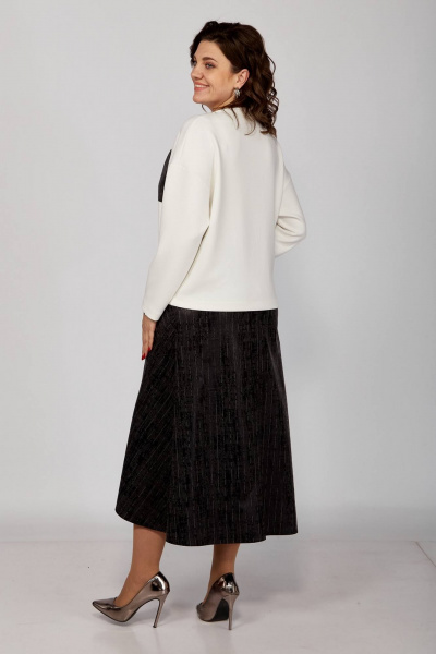 Нарядный женский комплект платье и юбка из костюмной ткани Koketka i K 1239 - фото 3