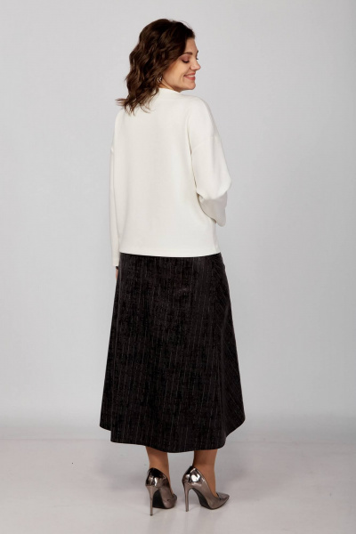 Нарядный женский комплект платье и юбка из костюмной ткани Koketka i K 1239 - фото 2