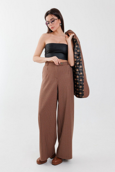 Бандо-топ из вискозы на лето, эластичный и универсальный Anelli 767 ночь - фото 10