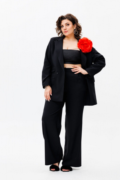 Бандо-топ из вискозы на лето, эластичный и универсальный Anelli 767 ночь - фото 13