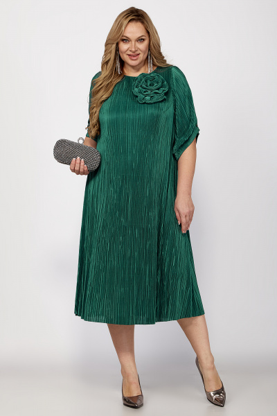 Платье плиссе из мягкой ткани с подкладом и складками Algranda А4021-6 - фото 1