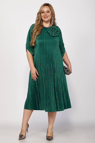 Платье плиссе из мягкой ткани с подкладом и складками Algranda А4021-6 - фото 2