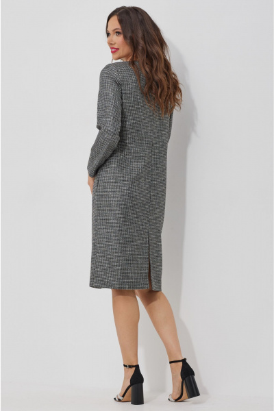 Платье нарядное прямое из текстиля с люрексом Магия моды 2504 серый - фото 3