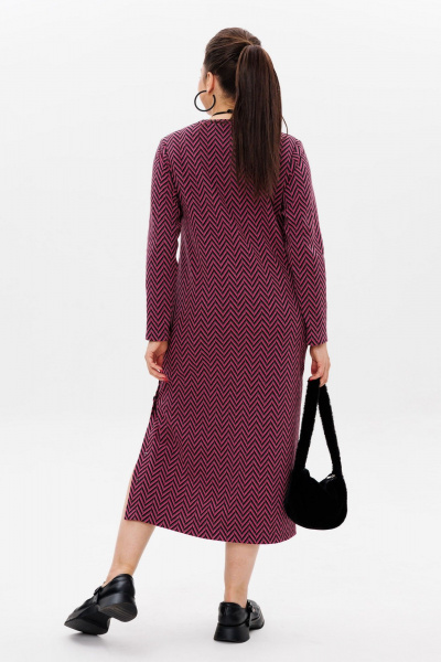 Платье Anelli 1498.1 кармин - фото 6