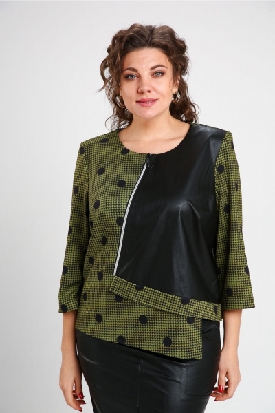 Блуза, юбка Rishelie 977 зеленый-черный-1 - фото 3
