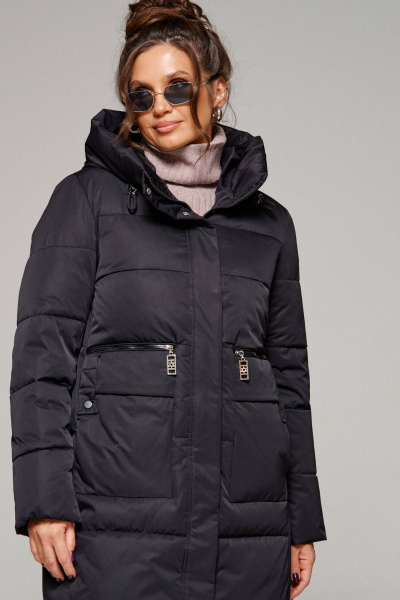 Пальто Beautiful&Free 6295 черный - фото 6