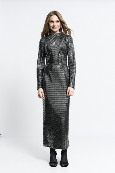 Платье с сборкой и мидиЮбкой из трикотажа с потайной молнией MilMil 1162 Флорида - фото 1