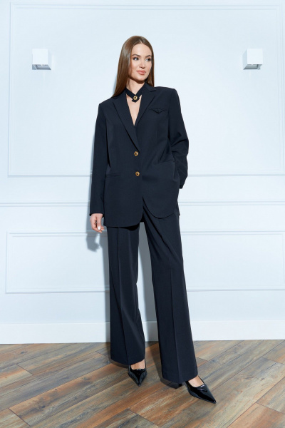 Классический костюм из поливискозы с галстуком и брюк EZER 2001 черный - фото 5