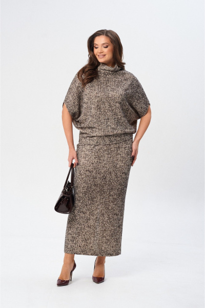 Элегантный костюм из пайеток и юбкой с высоким поясом AXXA 26152 - фото 4