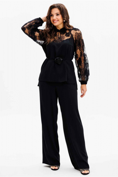 Костюм женский свободный из блузы и брюк палаццо Mislana 1166 - фото 12