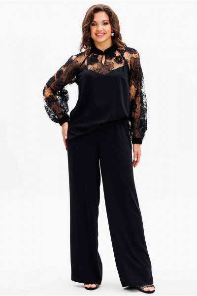 Костюм женский свободный из блузы и брюк палаццо Mislana 1166 - фото 1