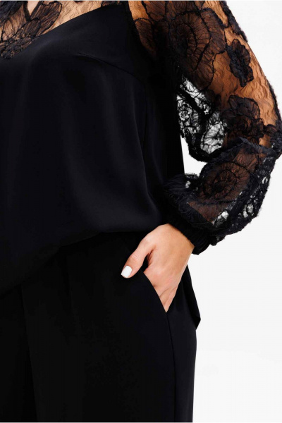 Костюм женский свободный из блузы и брюк палаццо Mislana 1166 - фото 9