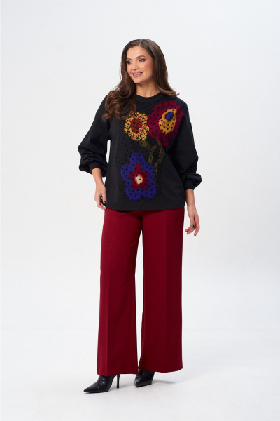 Брюки, джемпер Gizart 5345 синий-желтый-беж - фото 14