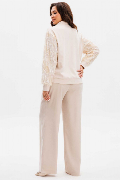 Брюки палаццо с боковыми карманами и жакет на пуговицах Mislana 1154 - фото 5