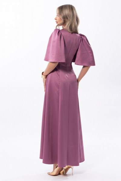 Платье с отрезной линией талии и расклешенной нижней частью Golden Valley 44093 темно-розовый - фото 2