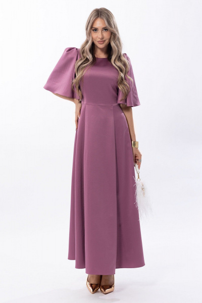 Платье с отрезной линией талии и расклешенной нижней частью Golden Valley 44093 темно-розовый - фото 1