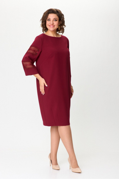 Платье из плательной ткани с кружевами и вытачками AXXA 55212 А - фото 3