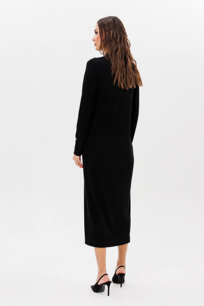 Полуприлегающее платье с асимметричным рельефом и разрезом Fantazia Mod 5024 - фото 4