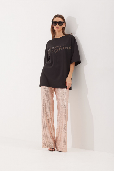 Женский комплект блуза и брюки из трикотажа с принтом N.O.W. 1506 - фото 3