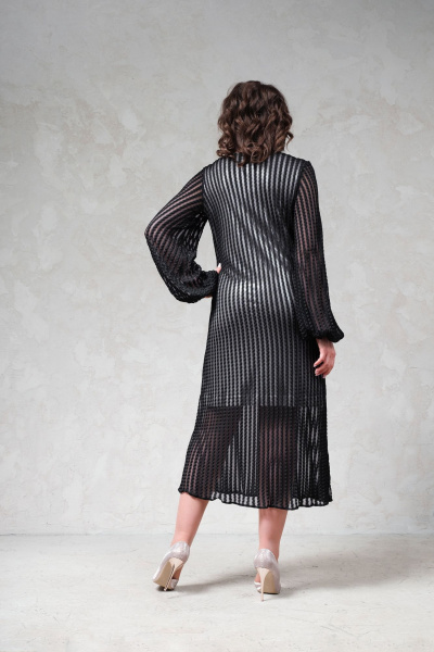 Кружевное вечернее платье свободного кроя из мягкой сетки Avanti 1459-1 - фото 2