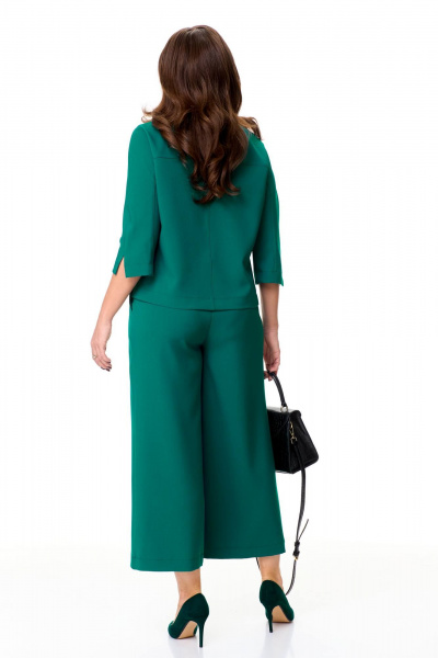 Костюм из текстиля юбка-брюки и блуза на каждый день Taita plus 2438 бирюза - фото 9