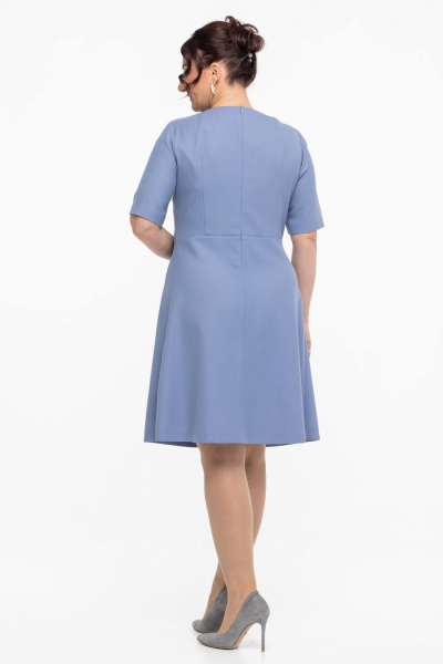 Платье шерстяное с декоративными клапанами и пуговицами Дорофея 827 лавандовый - фото 6