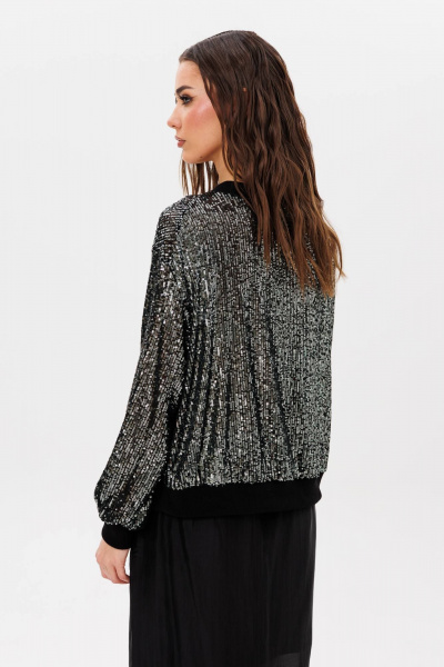 Нарядный костюм из пайеточного свитшота и макси-юбки Fantazia Mod 5054 - фото 5