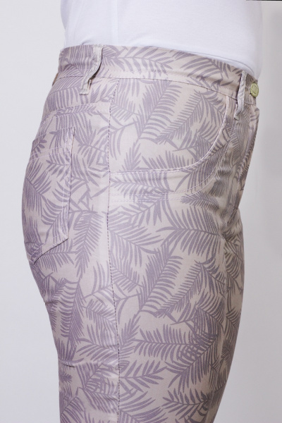 Летние узкие джинсовые брюки 7/8 с эластаном Mirolia 397-Р узор - фото 4