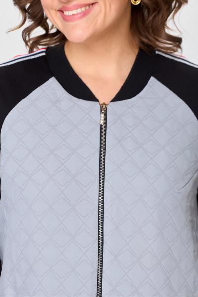 Демисезонный комплект брюки и жакет из текстиля, повседневный DaLi 5729.2 серый - фото 2