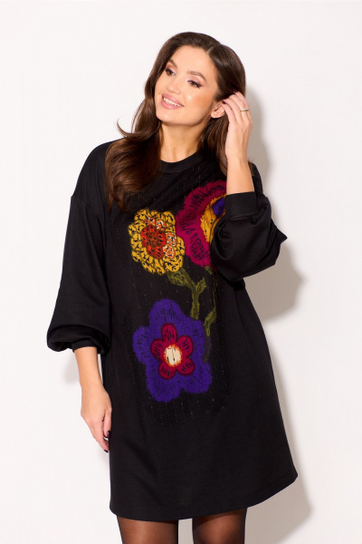 Платье Gizart 5347 синий-бордо-желтый - фото 15