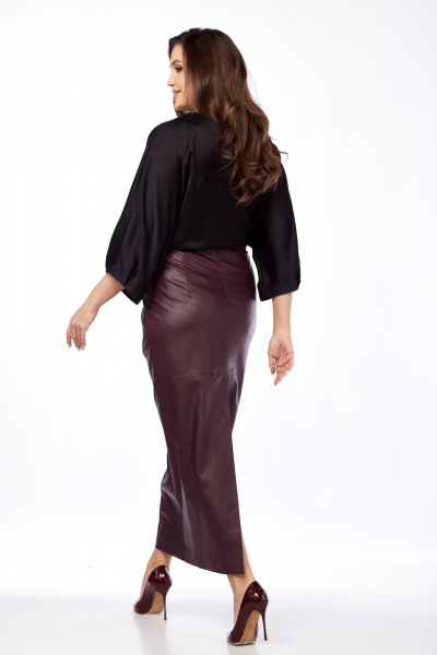 Блуза из атласа с пайеточной вставкой для вечерних образов Needle 565 - фото 9