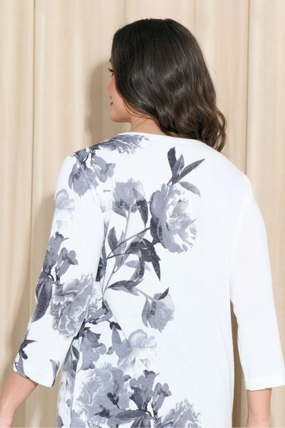 Модный костюм из ткани и трикотажа с брючным комплектом и джемпером Lissana 4843 - фото 6