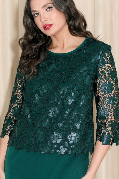 Нарядный комплект юбка и джемпер из вышитого кружевом материала Lissana 4851 - фото 6