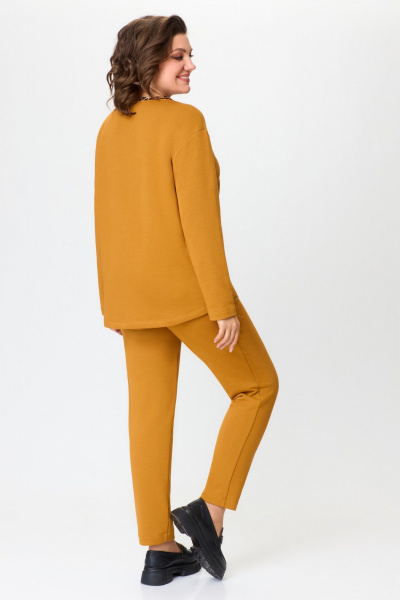 Демисезонный костюм из трикотажа с брюками и джемпером Svetlana-Style 2034 горчица - фото 2