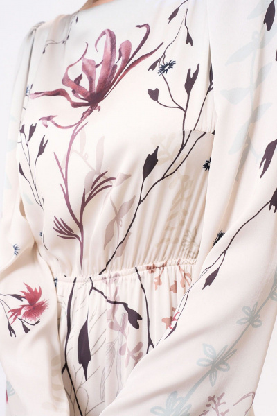 Платье нарядное из текстиля с мультиколор и молочным цветом Art Ribbon M1039P - фото 5