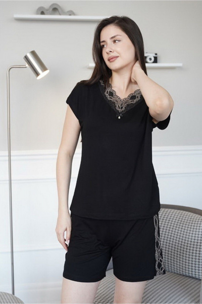 Майка, шорты Купалинка 617400.158-164 черный - фото 3