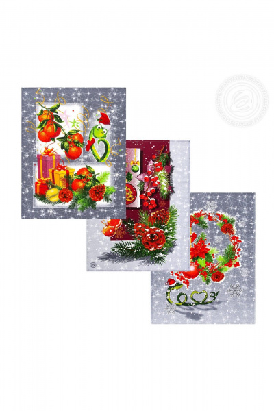 Полотенца рогожка хлопок 3 шт в насыщенных оттенках АРТПОСТЕЛЬ НЗ_ПКР45.60 подарки - фото 2