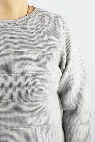 Джемпер вязаный из трикотажа с регланом-погон Полесье С1830-24 4С0774-Д43 158,164 серый_гранит - фото 3