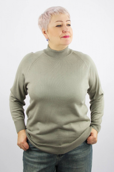 Демисезонный трикотажный свитер реглан с двойной стойкой Полесье С3316-15 5С1754-Д43 158,164 теплый_бежевый - фото 1