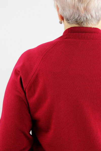 Демисезонный трикотажный свитер реглан с двойной стойкой Полесье С3316-15 5С1754-Д43 170,176 бордовая_роза - фото 3