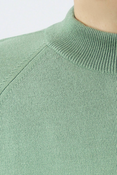 Демисезонный трикотажный свитер реглан с двойной стойкой Полесье С3316-15 5С1754-Д43 170,176 молодой_кактус - фото 3