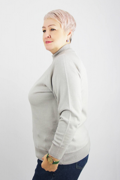 Свитер реглан прямой силуэт из трикотажа для демисезона Полесье С3316-15 5С1754-Д43 170,176 серый_гранит - фото 2