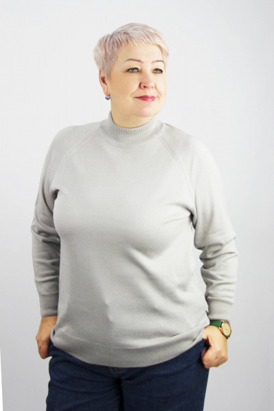 Свитер реглан прямой силуэт из трикотажа для демисезона Полесье С3316-15 5С1754-Д43 170,176 серый_гранит - фото 1