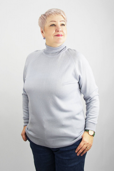 Свитер реглан с высоким воротником для демисезона Полесье С3433-17 7С1582-Д43 158,164 сиренево-серый - фото 1