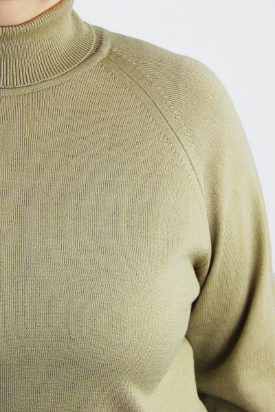 Свитер реглан с высоким воротником для демисезона Полесье С3433-17 7С1582-Д43 170,176 льняной_темный - фото 3